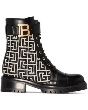 Balmain Ranger Romy Monogram Boots - Black