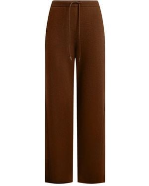 12 STOREEZ Drawstring Cashmere Trousers - Brown