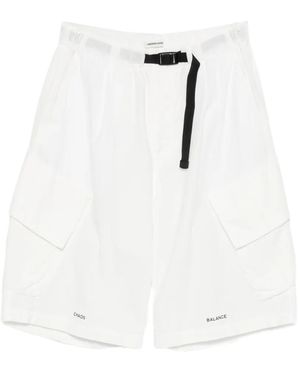 Undercover Buckle-Fastening Shorts - White