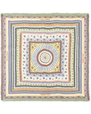 Bimba Y Lola Concentric Frames Shawl - Metallic