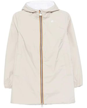 K-Way Sophie Hooded Zip-Fastening Jacket - White