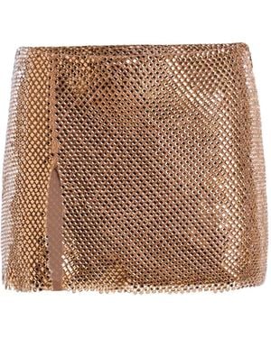 retroféte Pax Embellished Mini Skirt - Marron