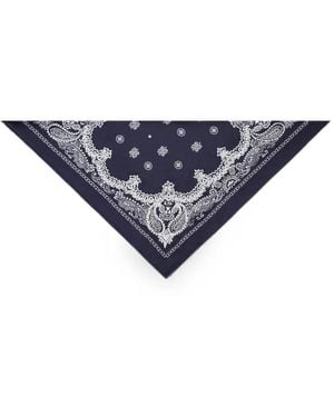 Tory Burch Beaded Bandana Triangle Scarf - Blue