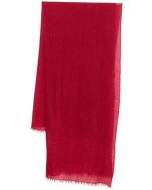 Gaynor Bongard Frayed-Edge Cashmere Scarf - Red