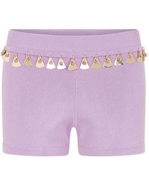 Rabanne デコラティブ ショートパンツ - パープル