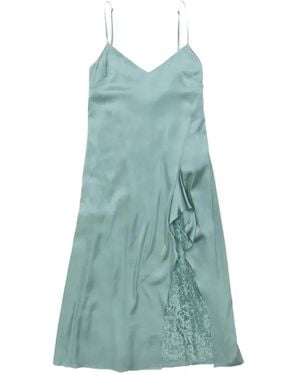 Acne Studios Lace Slip Midi Dress - Blue