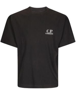 C.P. Company Logo-Print Short-Sleeve T-Shirt - Black