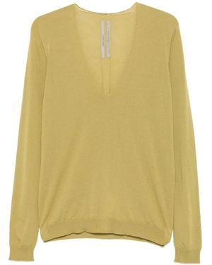 Rick Owens Pullover Mit V-Ausschnitt - Gelb
