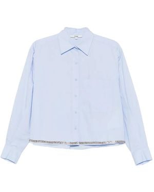 Maje Chain-Trimmed Shirt - Blue
