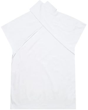 Setchu T-Shirt Mit Wickeldetail - Weiß