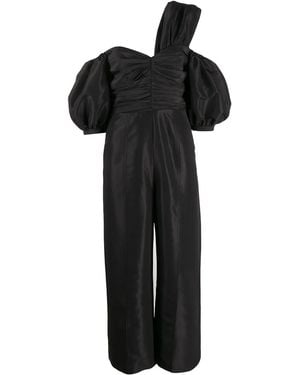 Self-Portrait One Shoulder Jumpsuit - Black