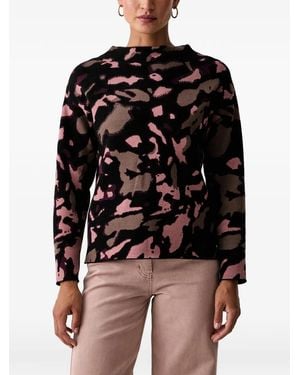 Joseph Ribkoff Abstract-Pattern Bead-Embellished Jumper - Black