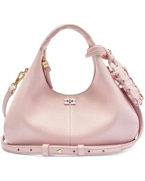 Ganni Logo-Detail Charm Bag - Pink