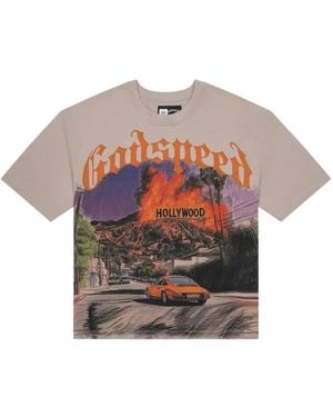 Godspeed T-Shirt Los Scandalous Con Stampa - Bianco