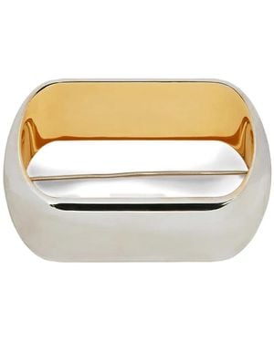 Jil Sander Two-Tone Brooch - White