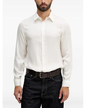 ARMANI EXCHANGE Striped Buttoned Shirt - White