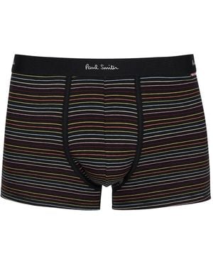 Paul Smith Striped Elasticated Boxer - Black