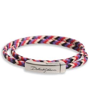 Dolce & Gabbana Pulsera Cruzada Con Diseño Trenzado - Morado