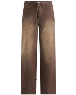 Manière De Voir Faye Tie-Waist Wide-Leg Jeans - Natural