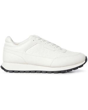 ARMANI EXCHANGE Logo-Embossed Trainers - White