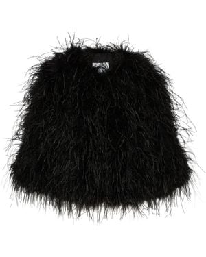 Yves Salomon Hook-And-Eye-Fastening Jacket - Black