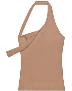 Courreges 90's リブ タンクトップ - ブラウン