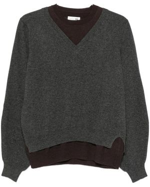 Manzoni 24 Layered V-Neck Jumper - Black