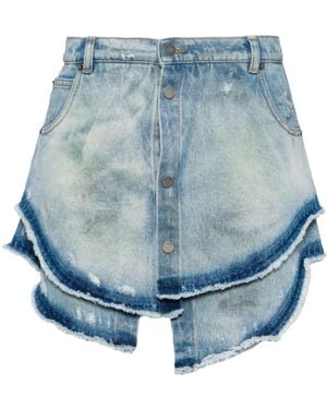 Egonlab Layered Denim Skirt - Blue