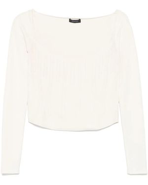 Mugler Pull À Détail De Sangles - Blanc