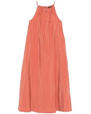 Emporio Armani Crinkled Halterneck Beach Dress - Pink