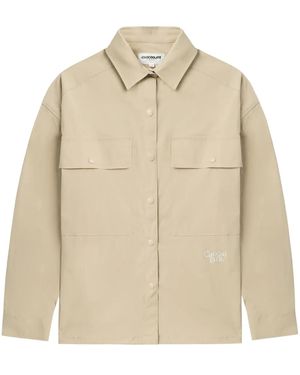 Chocoolate Logo-Appliqué Flap-Pocket Shirt - Natural