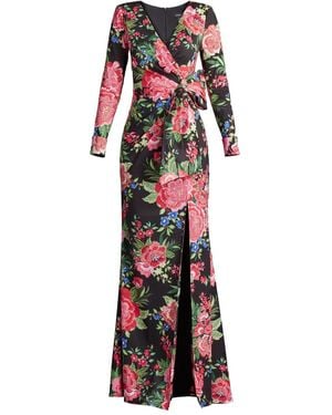 Tadashi Shoji Talvo Floral Wrap Dress - White