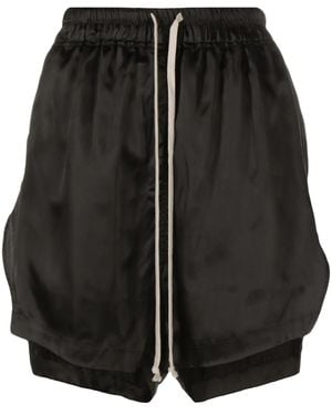 Rick Owens High-Low Drawstring Shorts - Black