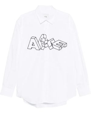 Arte' 3D-Lettering Shirt - White