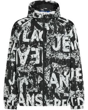 KARL LAGERFELD Logo-Print Hooded Jacket - Black