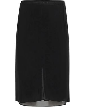 Marella Slit Skirt - Black