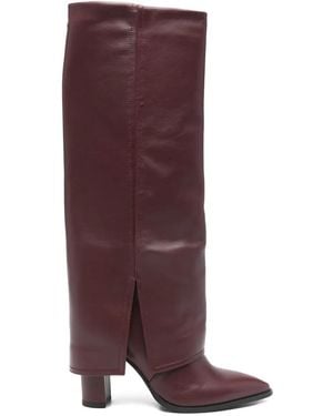 GISÉL MOIRÉ Teddy Boots - Purple