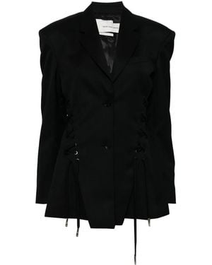 Feng Chen Wang Self-Tie Detail Blazer - Black