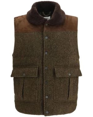 Valstar Alan Tweed Sleeveless Jacket - Brown