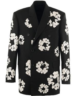 SAINT Mxxxxxx X Denim Tears Cotton Wreath Blazer - Black