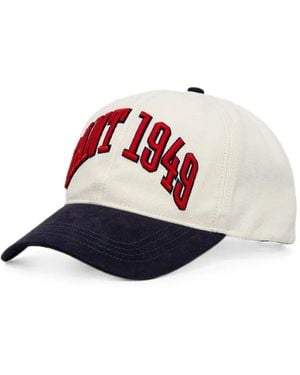 GANT Logo-Embroidered Baseball Cap - White