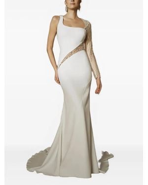 PRONOVIAS THE PARTY EDIT Eartha Bead-Embellished Bridal Dress - White