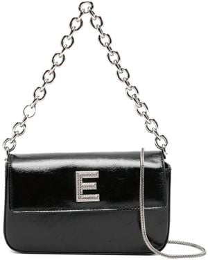 ERMANNO FIRENZE Agnes Flap Cross Body Bag - Black