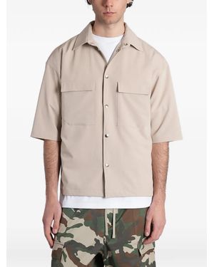 State of Order Camicia A Maniche Corte Con Tasca - Neutro