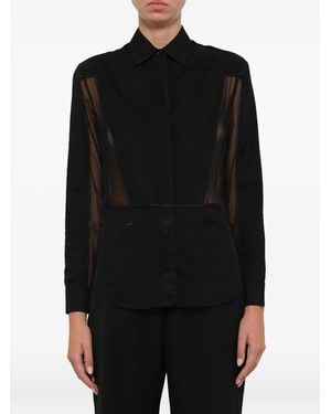 Givenchy Sheer Panel Shirt - Black