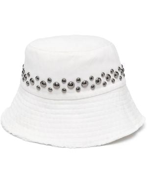 Iceberg Stud-Embellished Bucket Hat - White