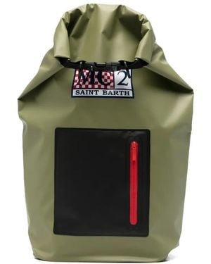 MC2 Saint Barth Logo-Print Backpack - Green