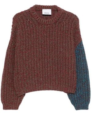 Erika Cavallini Semi Couture Chunky-Knit Sweater - Brown