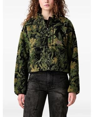 The North Face Fleece Zip-Up Cropped Jacket - Black