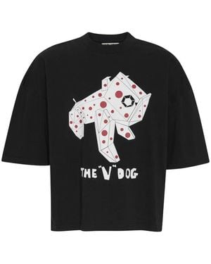 Henrik Vibskov V Dog Graphic-Print T-Shirt - Black